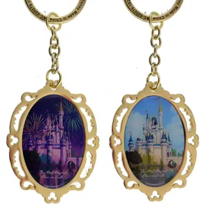 NWT Disney World Magic Kingdom Most Magical Place On Earth Double Sided Keychain thumbnail 1