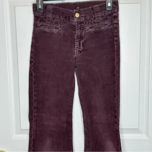 7 For All Mankind Black and Burgundy Corduroy Pants‎ Size 24 thumbnail 4