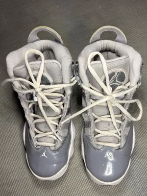 Jordan 6 Rings GS Cool Grey White Patent Leather Sneakers 323419-015 Youth 5.5Y thumbnail 2