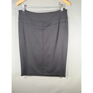 FIG Metro Skirt M Black Knit Pull On Knee Length Travel Pencil Skirt thumbnail 3