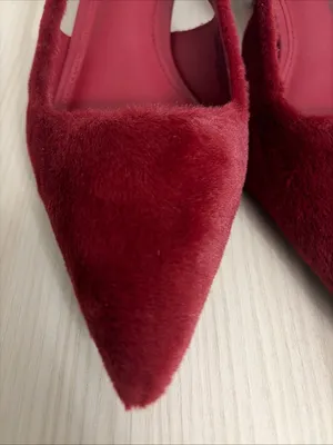 No Boundaries New No Tags Women’s Faux Fur Slingback Kitten Heels Size 9 thumbnail 2