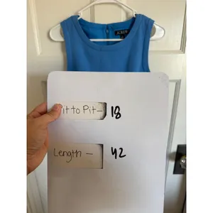J.Crew Blue Sheath dress in four-season‎ stretch size 2 thumbnail 7