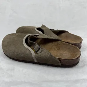 Birkenstock Mantova Suede Mary Jane Clogs Taupe 42 L11 M9 Narrow READ‎ thumbnail 8