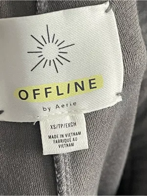 OFFLINE X AERIE | Charcoal Gray Velour Jogger Pants Sz XS thumbnail 7