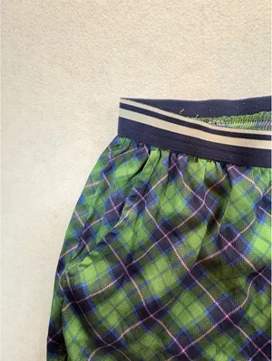 Aerie Women’s Small Green Navy Plaid Boxer Shorts Elastic Waist Lounge thumbnail 5