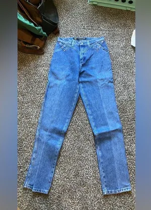 Rockies Riveted Rare Size 12 starched jeans long tall thumbnail 3