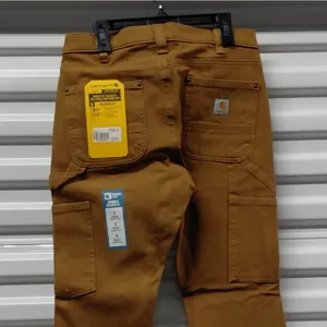 Carhartt Womens Utility Work Pants Size 2 Brown Twill Rugged Flex Double Front thumbnail 3