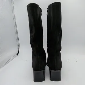 La Canadienne 14487 Black Suede Square Toe Block Heel Mid-Calf Boots Womens‎ 9 M thumbnail 5