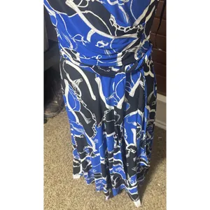 Ralph Lauren LRL Dress‎ Sz 2 Equestrian Blue Stretch Knit Bit Bridle Career thumbnail 3