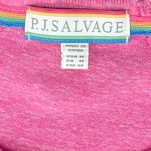 P.J. Salvage Pink Rainbow Heart Long Sleeve Soft Jersey Tee size M NEW Tags thumbnail 3