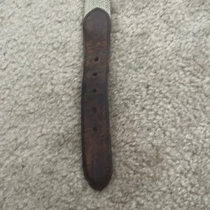 Vintage COACH Belt Genuine Leather & Canvas Men’s Belt 3771 Tan Size 38 thumbnail 7