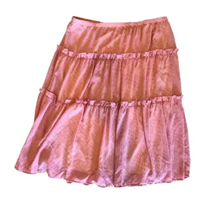 Simonton Says by George Simonton pink dot tiered skirt fully lined size 1X thumbnail 1