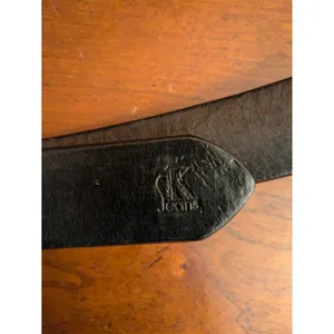 Calvin Klein Black/Brown Reversible Belt Size 32 Silver Buckle thumbnail 6