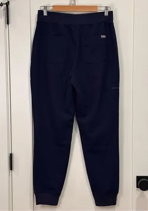 Figs Zamora Jogger High Waisted Scrub Pants Elastic Waist Navy Blue Medium Nurse thumbnail 6