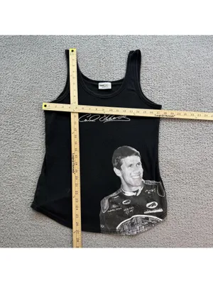 2000s Carl Edwards NASCAR TeamCaliber Black Tank Top Womens Medium Racing thumbnail 3