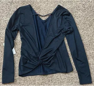 Zyia Active Navy V Back Long Sleeve  thumbnail 1
