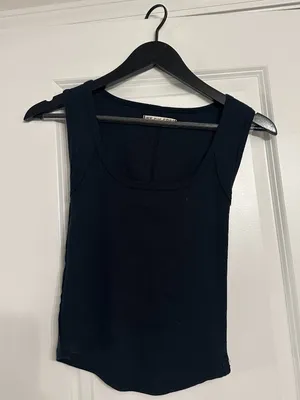 FREE PEOPLE Hummingbird Stretch Cotton Top in Black Size X-Small thumbnail 2