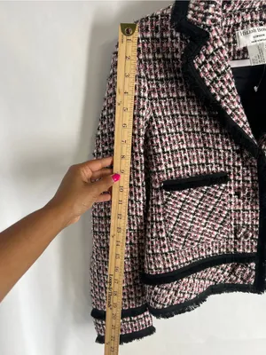 Helene Berman Pink and Black Bouclé Tweed Jacket thumbnail 12