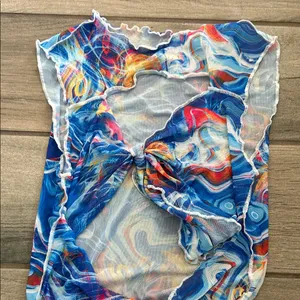 SHEIN Colorful Swirl Pattern Dress thumbnail 4