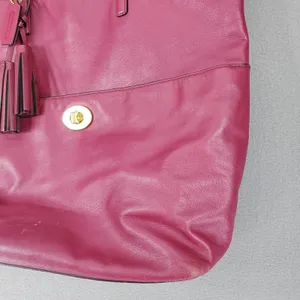 Coach Legacy Tote Women L Pink Leather Turnlock Tassel Shoulder Bag 26461 thumbnail 3