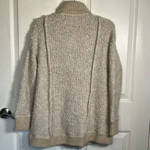Free People Sz XS Oatmeal Boucle Jacket Fuzzy Cardigan Sweater thumbnail 8