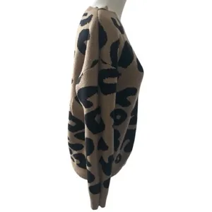 Leopard Print Sweater - Tan and Black thumbnail 7