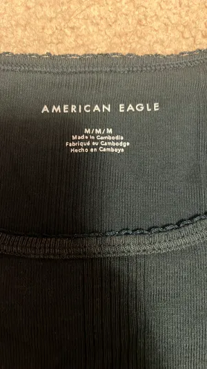 American Eagle green ribbed baby tee thumbnail 3