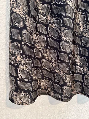 urban outfitters tan black snakeskin print midi skirt thumbnail 3