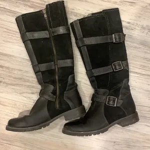 Ariat black leather/suede riding boots size 7 thumbnail 5