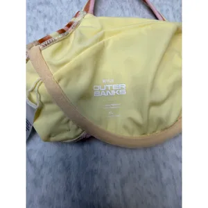 PacSun Netflix Outer Banks‎ Striped Underwire Bikini Top Pink Yellow XL 0669-089 thumbnail 4