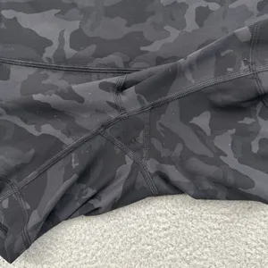 Lululemon Wunder Train Shorts High Rise 6" Black Camo Biker Athletic Women's 6 thumbnail 2