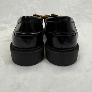 Steve Madden Loafer‎ Black Chain Accent Lug Sole Comfortable Shoes 6.5 thumbnail 7