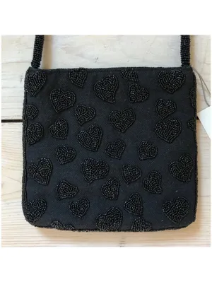 A New Day NWT Beaded Heart Flat Shoulder Bag thumbnail 6