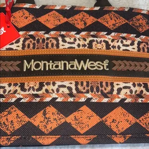 Montana West‎ Orange and Black Southwest Tote Bag thumbnail 16
