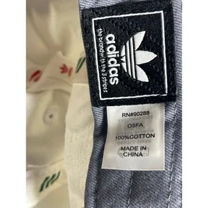 Adidas Unisex White Rainbow Pride Relaxed Logo Strapback Baseball Cap Hat OS thumbnail 4