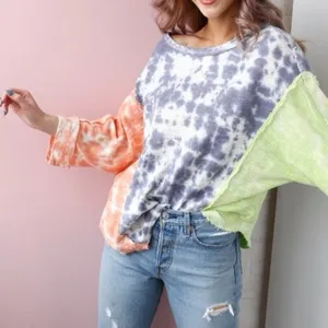 FREE PEOPLE We the Free Chasing the Sun Tie Dye Oversized Slouchy Tee Size XS thumbnail 1