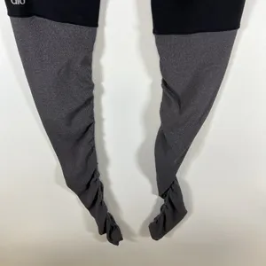 Alo yoga goddess leggings black gray‎ womens S ribbed athletic dance thumbnail 6