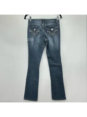 Blue Spice Rhinestone Embellished Bootcut Jeans Size 1 / 27 thumbnail 4