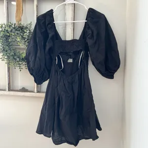Charlie Holiday $124‎ Sonny knot front mini dress Black Balloon Sleeves Size 4 thumbnail 4