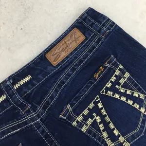 Seven7 Cropped Skinny Embroidered Pockets Double 7 sz 8 thumbnail 6