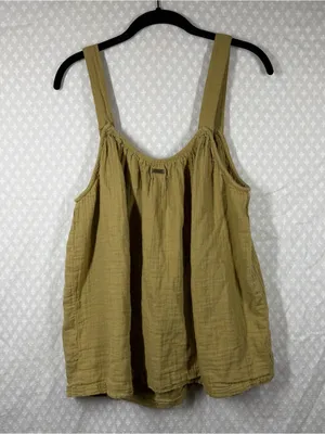 Pact Olive Green Organic Cotton Coastal Double Gauze Breezy Tank Top thumbnail 5