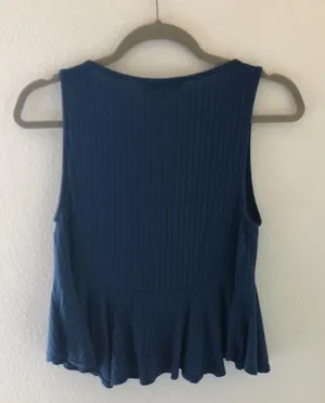 Lulus Ruffle V Neck Top thumbnail 3