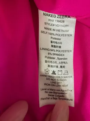 Naked Zebra Hot Pink Strapless Tiered Smocked Mini Dress thumbnail 5