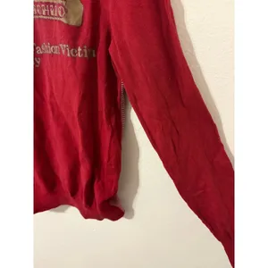 Moschino Sweater Women's Size XL Red Crewneck Pullover Jumper Luxe Designer Top thumbnail 6
