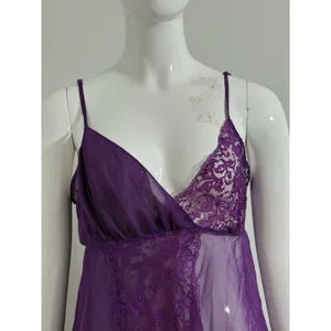 Victoria’s Secret Gold Label Vintage Purple Babydoll Nightie Women’s Size M 90s thumbnail 3