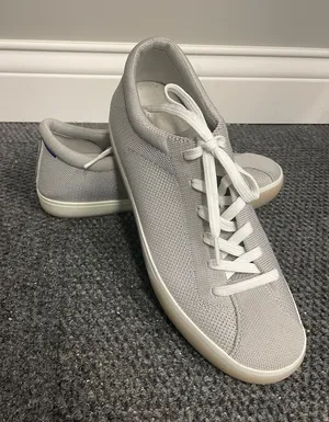 Rothys The Lace Up womens gray sneakers tie shoes size 10 thumbnail 1