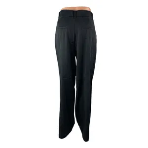 Zara Women's Black High Rise Pleated Relaxed Straight Leg Trousers Pants Size S thumbnail 4