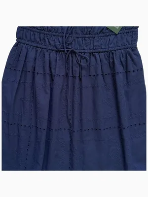 Wild Fable Navy Blue Eyelet Strapless Tube Mini Dress Small Cotton thumbnail 5