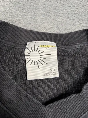 Aerie offline Cropped Crewneck Sweatshirt charcoal small thumbnail 2