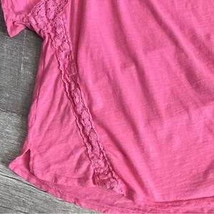 Altar'd State Oversized Crop Top Tee Womens S Pink Cotton Relaxed Fit Casual thumbnail 3